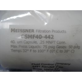 Buy New Other MEISSNER FILTRATION PRODUCTS INC. CSMF40-442 FILTER, PYRO ...