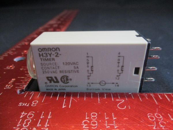 Omron H3Y-2-5M-AC120 RELAY, DELAY , TIME 0-5m
