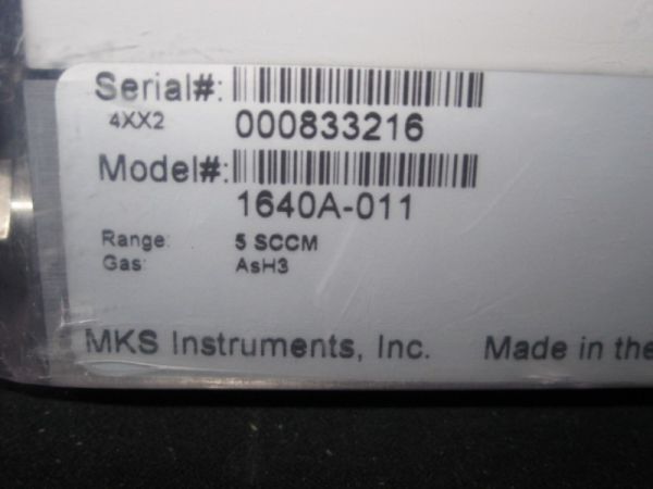 MKS 3300273 MKS 1640A-011 MFC RANGE 5 SCCM GAS ASH3