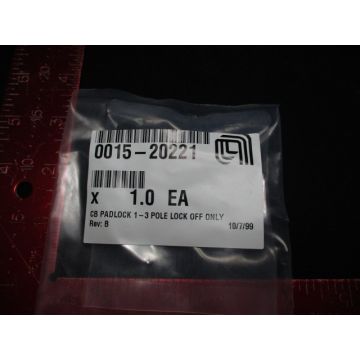 APPLIED MATERIALS (AMAT) 0015-20221 CB PADLOCK 1-3 POLE LOCK OFF ONLY