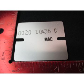 Applied Materials (AMAT) 0020-10436 PLATE COVER AUTOFILL