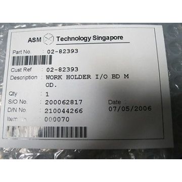 ASML 02-82393 PCB, WORK HOLDER I/O