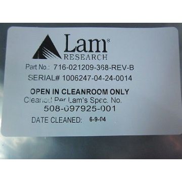 Lam Research (LAM) 716-021209-368 Ring, BOT, ADJ, CPLG, 2300, 300MM, D