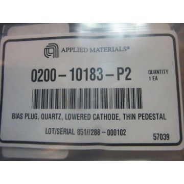 Applied Materials (AMAT) 0200-10183 Bias Plug, Quartz Lowered Cathode, Thin Pede