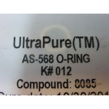 KALREZ AS-568 K#012 8085 UltraPure O-Ring K#012 Compound 8085, 0.364 x 0.070 in.