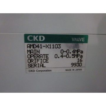 CKD AMD41-X1103 VALVE Teflon, AIR OPERATE DHF