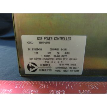   CONTROL CONCEPTS 3095-1003 SCR Power Controller 300mm PVD Chamber Controller