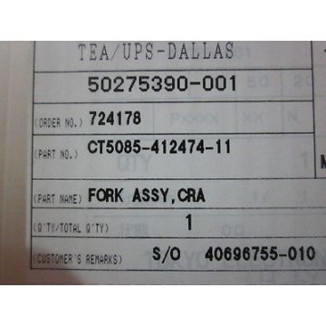 Tokyo Electron (TEL) CT5085-412474-11 Fork, Assembly CRA
