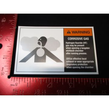Applied Materials (AMAT) 3460-01124 LABEL WARNING CORROSIVE GAS (PACKS OF 32)