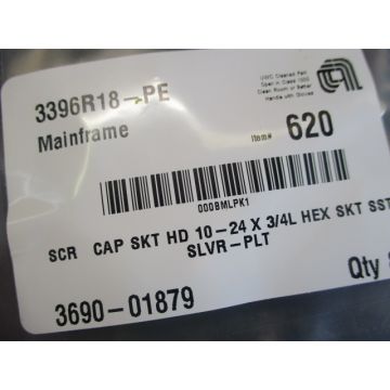Applied Materials (AMAT) 3690-01879 SCR CAP HD 10-24 X 3/4L HEX SKT SS (PACK OF