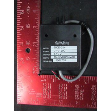 AMAT 1350-01278 XDCR  Pressure Range: 0-10\"WC, Supply: 15-24VDC/24VAC, Output: 1