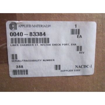Applied Materials (AMAT) 0040-83384 LINER CHAMBER CT, W/LEAK CHECK PORT, EHA