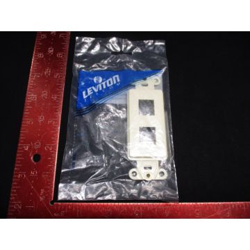 LEVITON 40850-0BA PLATE INSERT DUAL PORT SNAP-IN ALMOND
