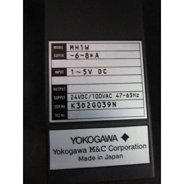 YOKOGAWA MH1W-6-8-A ISOLATOR,INOUT1-5 V DC,24VDC/100VAC 47-63 Hz