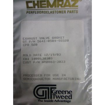 GREENE TWEED 5641-0504-SS520 EXHAUST VALVE GASKET Chemraz