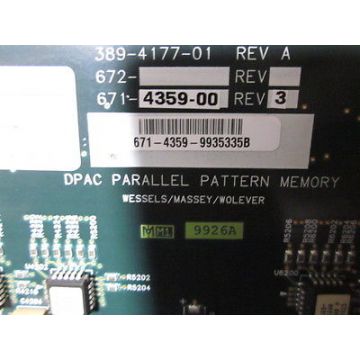 CREDENCE 671-4359-00 dpac parallel pattern memory, 16 MEG, DUO