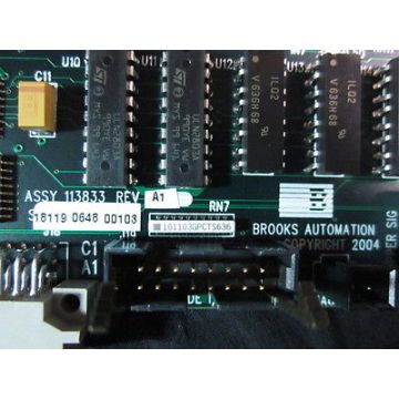 BROOKS AUTOMATION 113833 AY MACRO NODE INTF PCB IN RST ROBOT ARM
