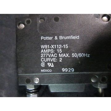 POTTER & BRUMFIELD W91-X112-15 BREAKER, 15A 277V 1PL