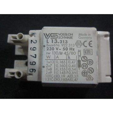VOSSLOH SCHWABE L 13.313 Switch Start Chokes Magnetic Ballast; 922.313, 230V-50H