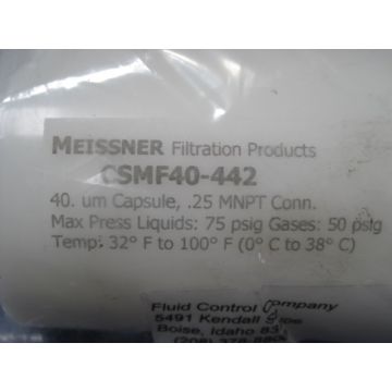 FLUID CONTROL COMPANY CSMF40-442 FILTER PYRO-CHILLER
