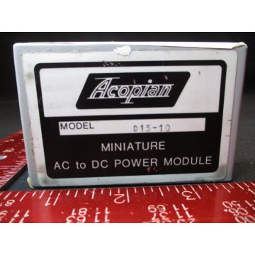 Acopian D15-10 SUPPLY, POWER
