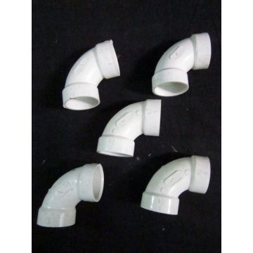 UPC D2665 90 Degrease Angle 1 12 PVC1 NSF-dww Pipe Fitting Elbow Pack of 5