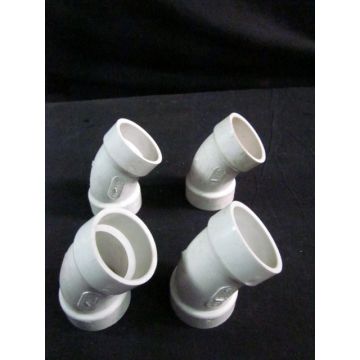 UPC D2665 45 Degrease Angle 1 12 2501 PVC-I NSF-dw Pipe Fitting Elbow Pack of 4