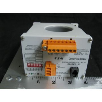 Cutler-Hammer D64RPB100-B1 D64RPB100 SERIES B1 GROUND FAULT RELAY WITH BUILT-IN 181 CT 30 MA - 9 AMP