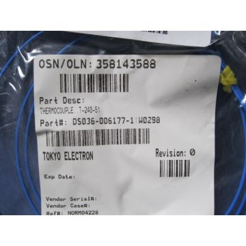 TEL DS036-006177-1 THERMOCOUPLE T-240-51