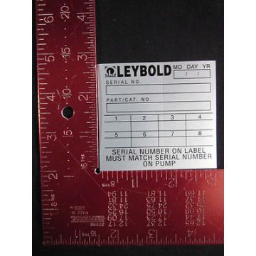 LEYBOLD 172 Serial Number On Label 20077410 Pack of 200