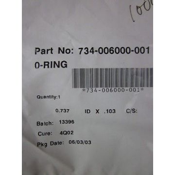 LAM 734-006000-001 O-Ring18.77X1.78; 0.737 ID X 0.103 C/S