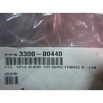 AMAT 3300-00440 FTG CPLG BLKHD 1/2T QDISC FEMALE A-LOK