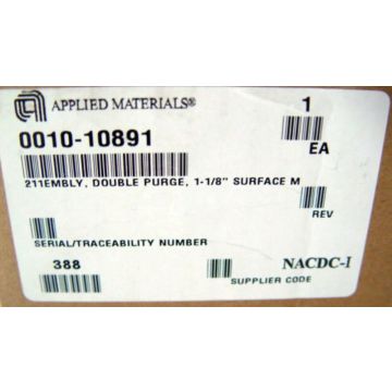 Applied Materials AMAT 0010-10891 ASSEMBLY DOUBLE PURGE 1-18 SURFACE M