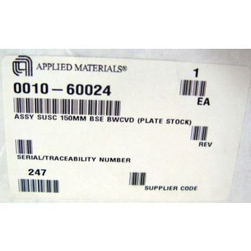 APPLIED MATERIALS (AMAT) 0010-60024 ASSY SUSC 150MM BSE BWCVD (PLATE STOCK)