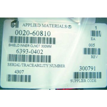 Applied Materials AMAT 0020-60810 SHIELD INNER AL WITH CLEANCOAT 300MM