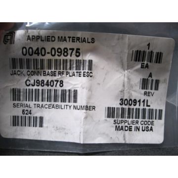 Applied Materials AMAT 0040-09875 JACK CONN BASE RF PLATE ESC