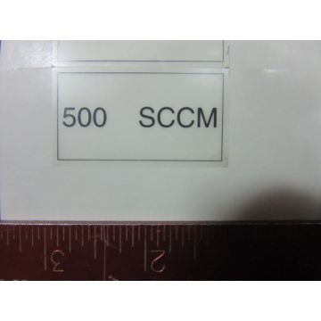 Applied Materials AMAT 0060-09281 500 SCCM Label