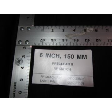 Applied Materials AMAT 0060-21139 RF MATCH 6 INCH LABEL