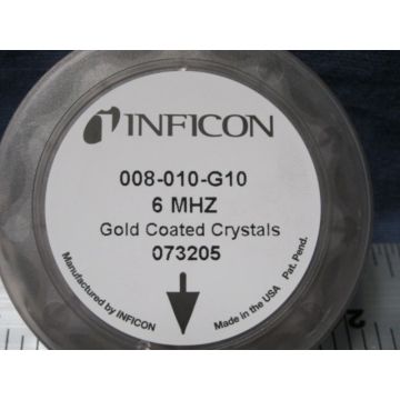 INFICON 008-010-G10 CRYSTALS GOLD-COATED QTZ 6MHZ