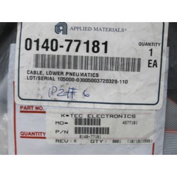 Applied Materials AMAT 0140-77181 CABLE LOWER PNEUMATICS
