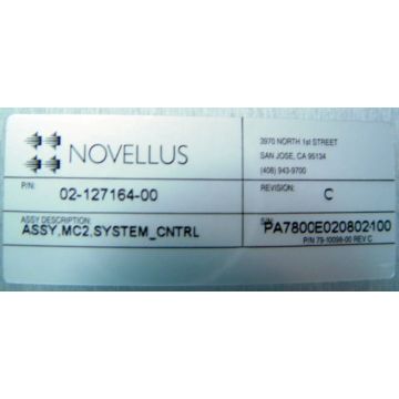 Novellus 02-127164-00 ASSYMC2SYS CNTRL