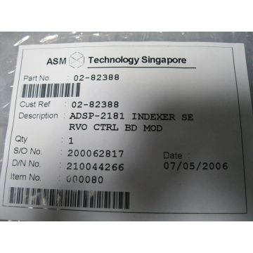 ASML 02-82388 PCB INDEXER SERVO