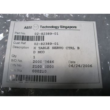 ASML 02-82389-01 PCB X TABLE SERVO