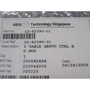 ASML 02-82390-01 PCB Y TABLE SERVO