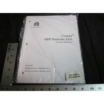 Applied Materials AMAT 0230-40008 CENTURA HDP DIELECTRIC ETCH P M MANUAL