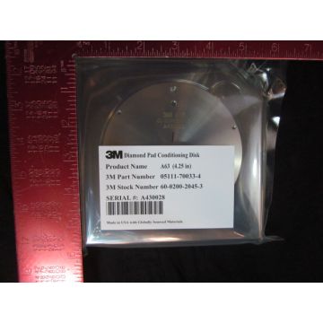 3M 05111-70033-4 Diamond Pad Conditioning Disk A63 425in 60-0200-2045-3