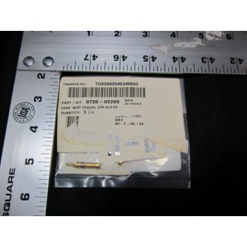 Applied Materials AMAT 0720-02299 CONN RCPT COAXIAL STR GLD OV NKL 5A 50 OHM