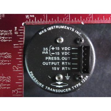 MKS 122AA-00010-B-SP023-87 PRESSURE TRANSDUCER TYPE 122A RANGE 10 TORR INPUT 15VDC OUTPUT 0-10VDC