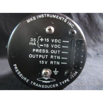 MKS 122AA-00010AB PRESSURE TRANSDUCER TYPE 122A RANGE 10 TORR INPUT 15VDC OUTPUT 0-10VDC