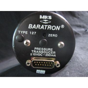 MKS 127AA-00010E BARATRON PRESSURE TRANSDUCER TYPE 127 RANGE 10 TORR INPUT -15 VDC OUTPUT 0-10 VDC